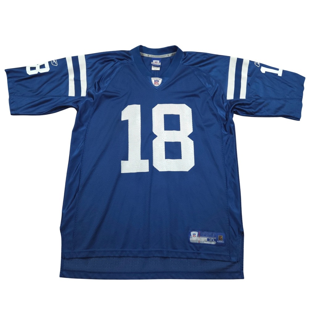 VTG Reebok‎ Indianapolis Colts Peyton Manning 18 NFL Jersey Blue Mens XL